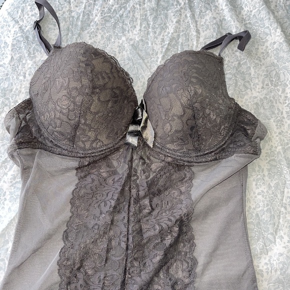 Native Intimates Gray Slip Push Up Bra - Picture 2 of 5